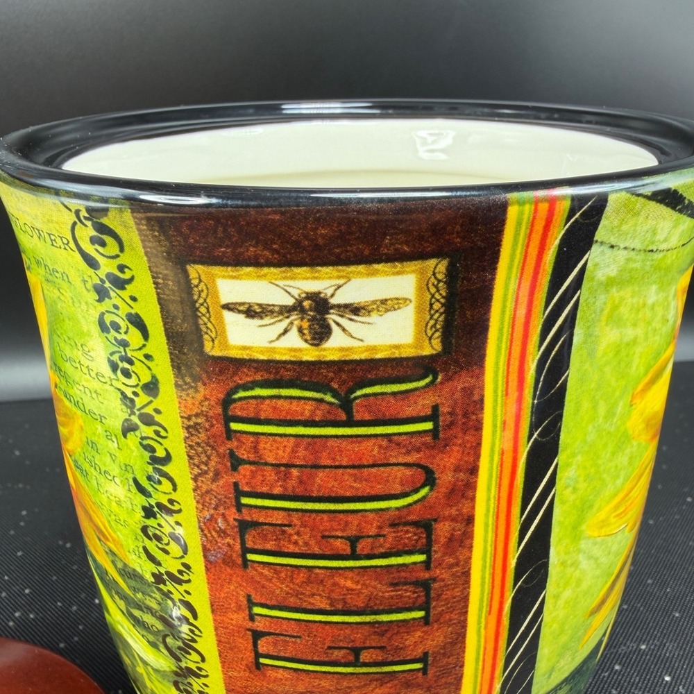 Certified International Sunflower Bee La Fleur Ceramic Canister Jar with Lid VTG - Picture 7 of 14